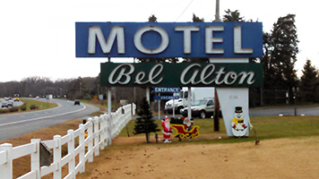 Bel Alton Motel sign